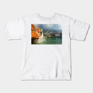 Hot waterfall in Edipsos Kids T-Shirt